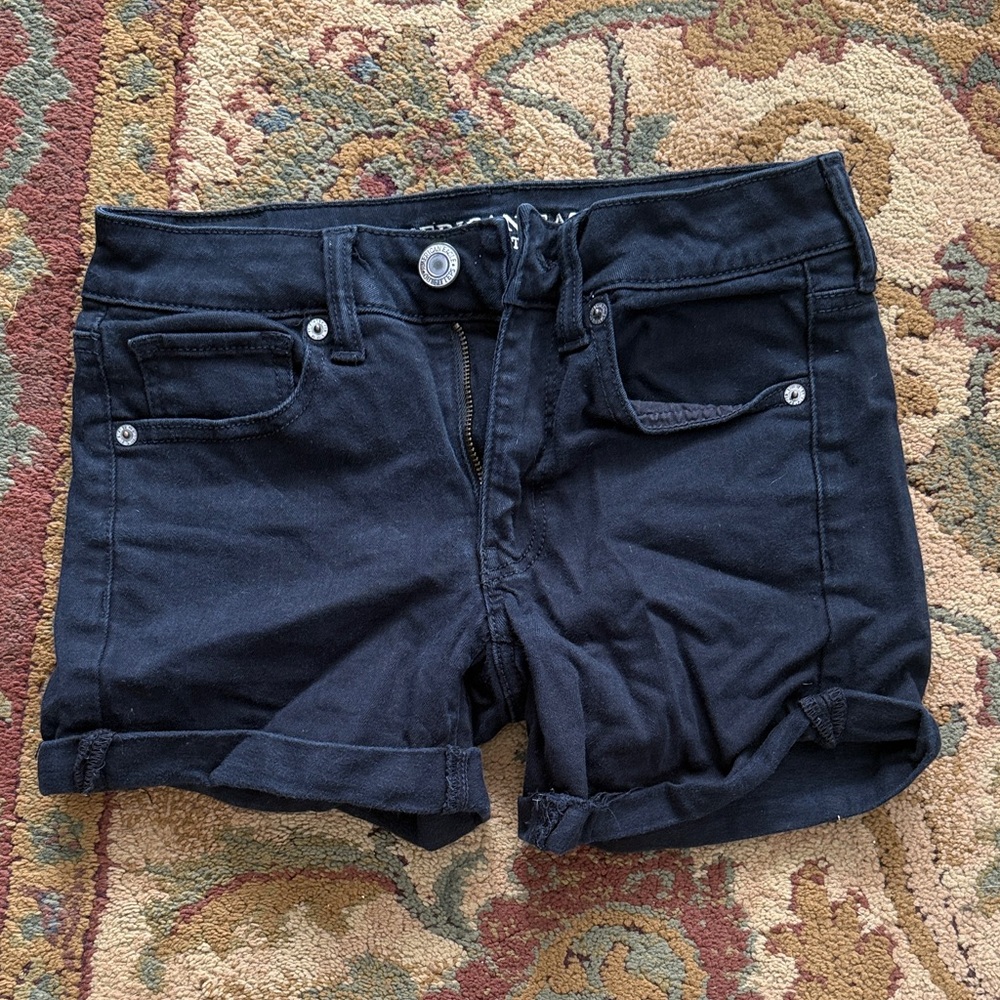 Women’s American Eagle Outfitters Black Jean Shorts Size 2